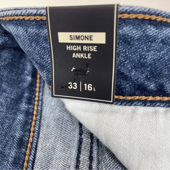 Abercrombie & Fitch High Rise Embroidered Jeans Sz 33/16 L - Picture 7 of 14